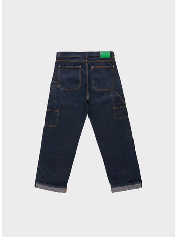 JEANS CANDIANI SELVEDGE DENIM DOUBLE KNEE, 126 DENIMBLU/BLU, small