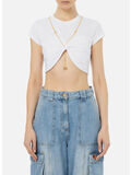 T-SHIRT CROPPED IN JERSEY CON NODO, 270, thumb