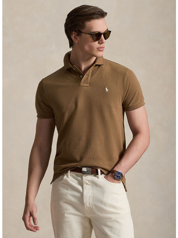 POLO L'ICONICA IN PIQU&Eacute;, RL BROWN/C8125, large