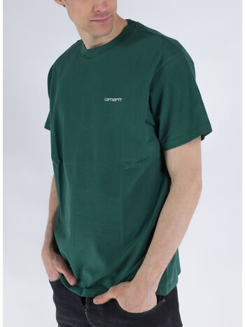 T-SHIRT SCRIPT EMBROIDERY, 00QXX TREEHOUSE/WHITE, small