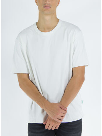 T-SHIRT CON LOGO POSTERIORE, 02 BIANCO, small