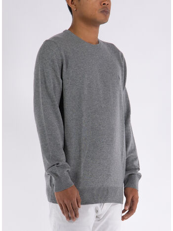 MAGLIONE GIROCOLLO, FAWN GREY HEATHER, small