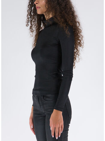 T-SHIRT MANICHE LUNGHE, 0002 NERO, small