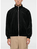 FELPA FULL ZIP VELVET, 0372 BLACK, thumb