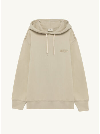 FELPA HOODIE E LOGO RICAMATO, M1HP HEAVY JERS FIBER, small