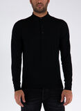 POLO A MANICHE LUNGHE, NERO, thumb