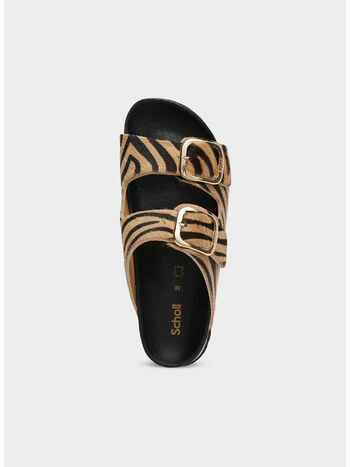 SANDALO SABOT NOELLE, ZEBRA BEIGE/BLACK, small
