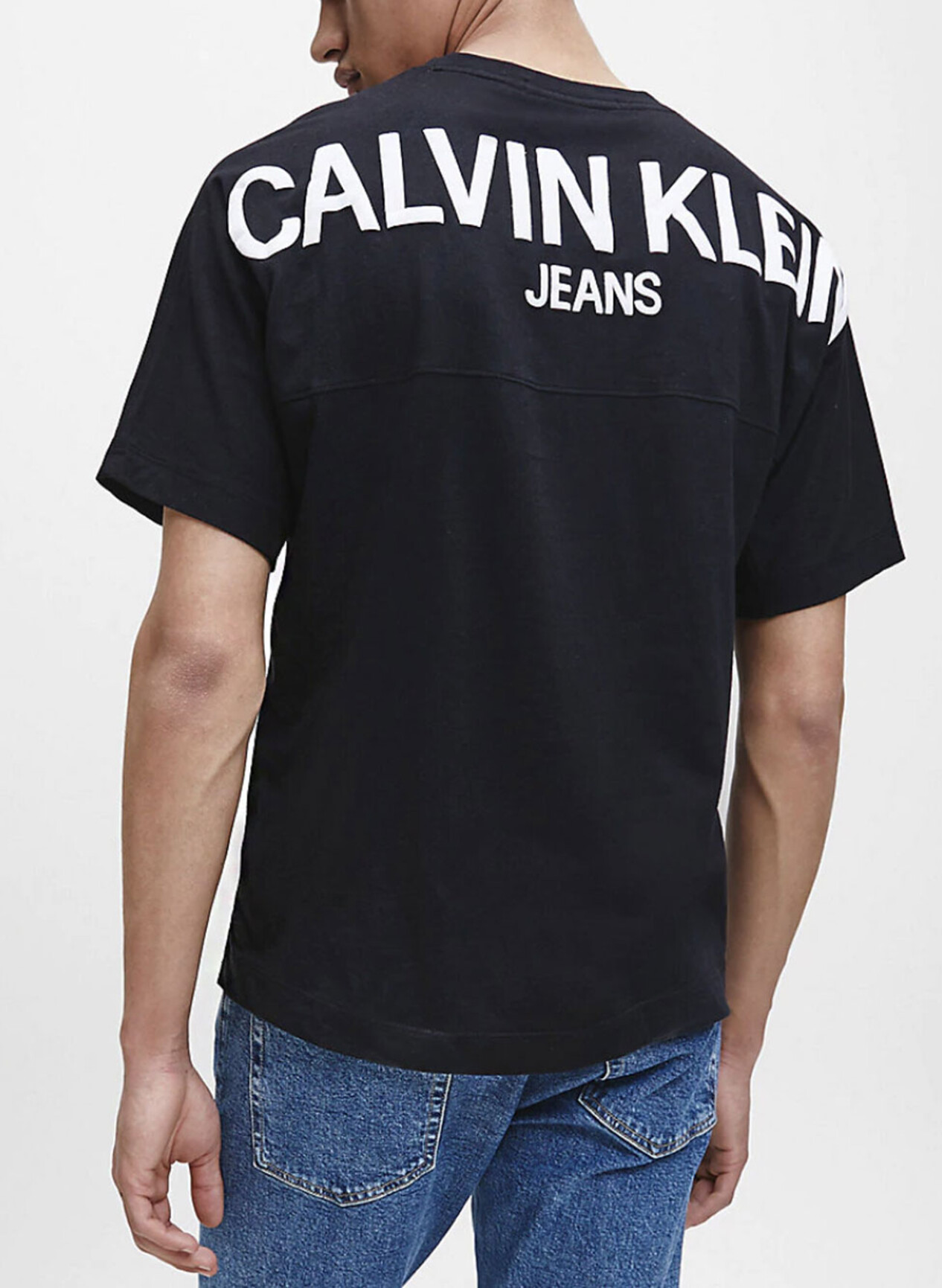 CALVIN KLEIN T-SHIRT ORGANIC COTTON BACK LOGO Black | Selecteur