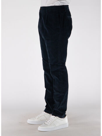 PANTALONE IN VELLUTO MITTE, 524 BLU, small