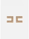 ORECCHINI LOGO CON STRASS BAGUETTE, 193, thumb