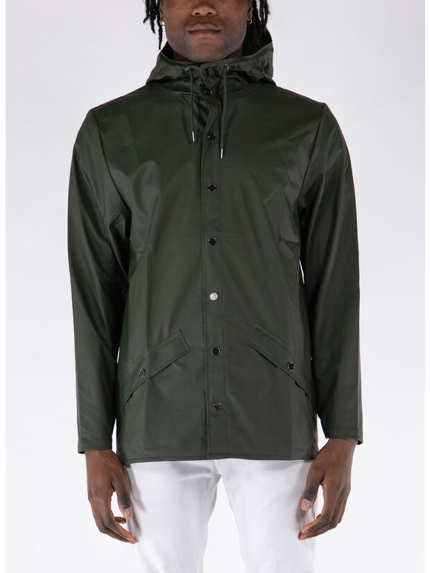 GIACCA IMPERMEABILE CON CAPPUCCIO UNISEX, 03 GREEN, large