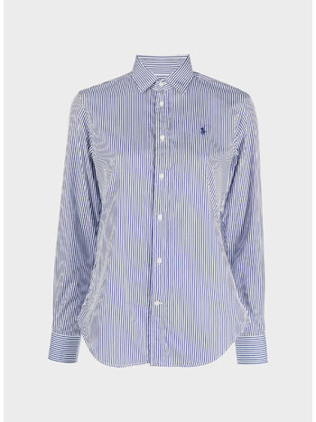 CAMICIA A RIGHE, WHITE/FALL ROYAL, small