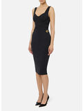 ABITO BUSTIER IN TESSUTO BIELASTICO, 110 NERO, thumb