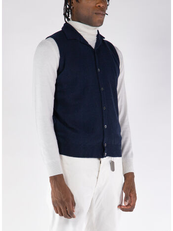 GILET CON COLLO A V, , small