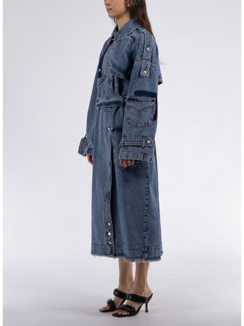 CAPPOTTO LUNGO IN DENIM, J1283, small