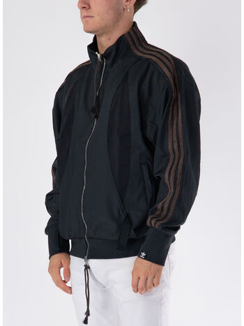 FELPA FULL ZIP SFTM, BLACK/BRWON, small