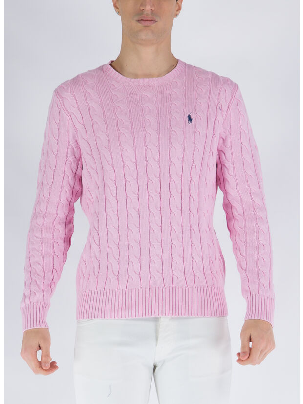 MAGLIONE A TRECCIA, CARMEL PINK, large