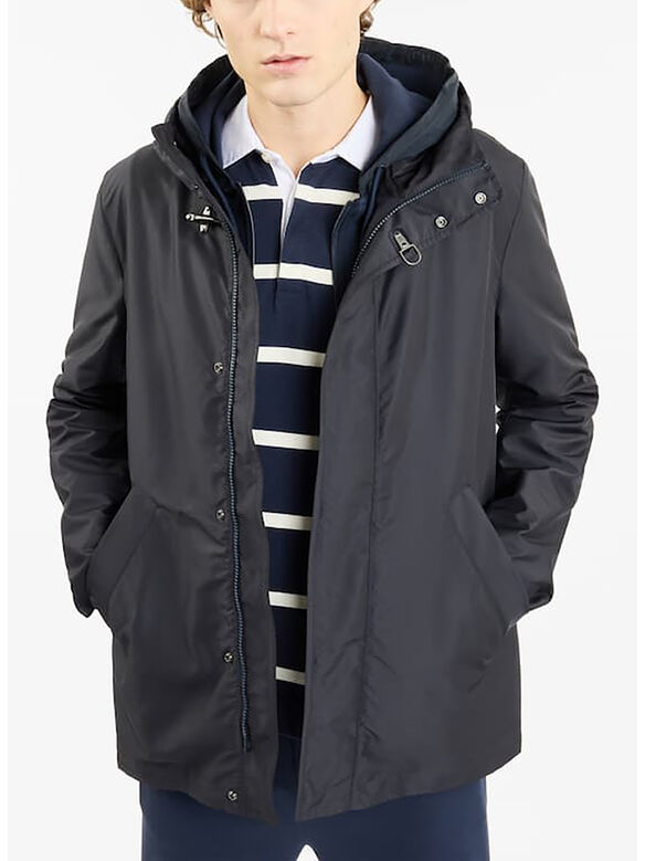 GIACCA PARKA CORTO IN POPELINE TECNICO, U804, medium