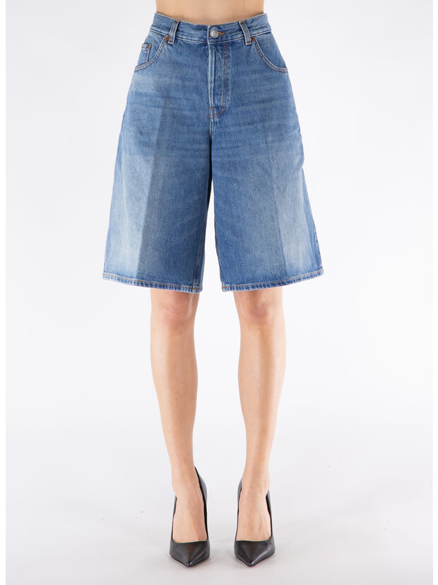 SHORTS IN DEMIN BECKY, L0833 PIANO BLUE, large