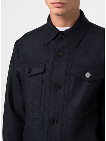 GIACCA CAMICIA PRESSED, 358 NAVY BLUE, small
