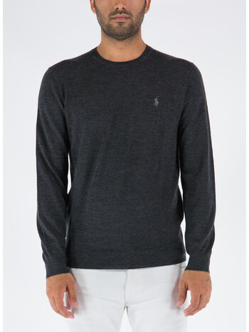 MAGLIONE GIROCOLLO, DARK GRANITE HTHR, small