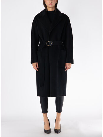 CAPPOTTO CON COLLO REVERS, 110 NERO, small