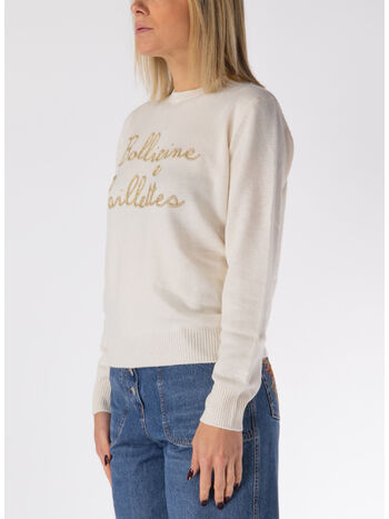 MAGLIONE GIROCOLLO SNOOPY, 04193G BIANCO, small