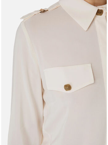 CAMICIA IN VISCOSA CON TASCHE, 193 BURRO, small