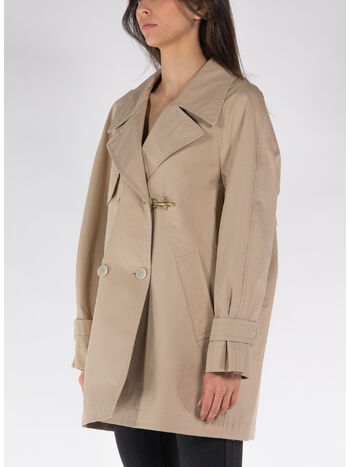 CAPPOTTO JACQUELINE PEACOAT A DOPPIOPETTO, C807 NOCCIOLA CHIARO, small