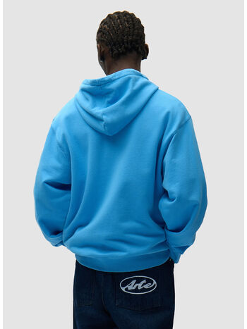 FELPA LOGO ZIP HOODIE, 400 BLUE, small