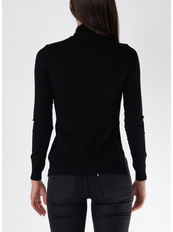 MAGLIONE CON BOTTONI DECORATIVI, 110 NERO, small