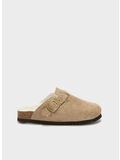 SABOT MULES FAE FUR, DKBE DARK BEIGE, thumb