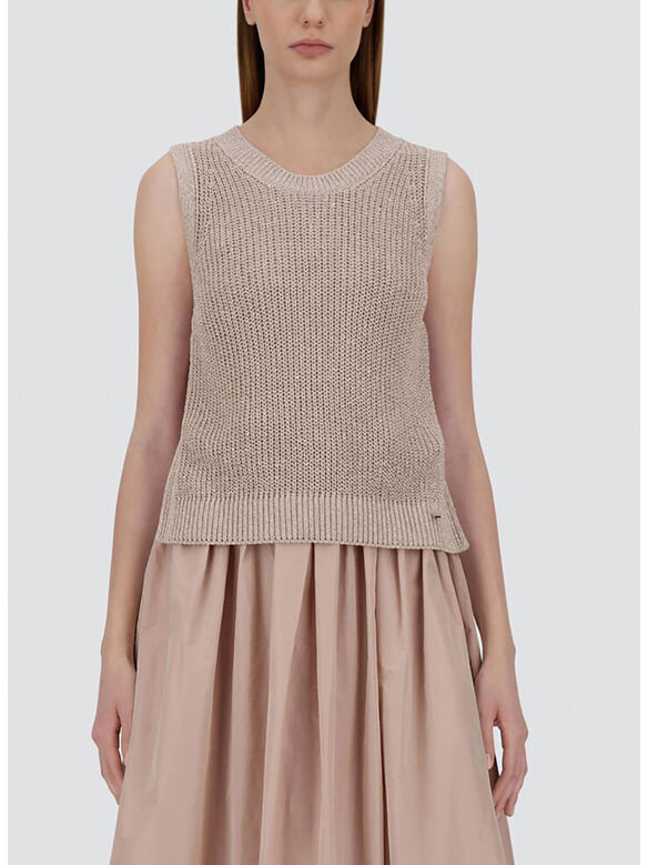 CANOTTA IN MAGLIA GLITTER, 4002 ROSA, medium