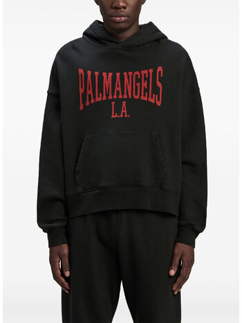 FELPA HOODIE COLLEGE, 1026 BLACK/DARK RED, small
