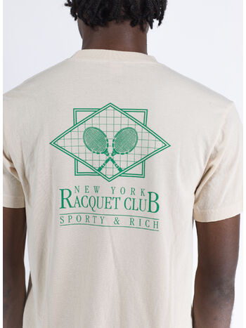 RACQUET CLUB T-SHIRT, CREAM/VERDE BIANCO, small