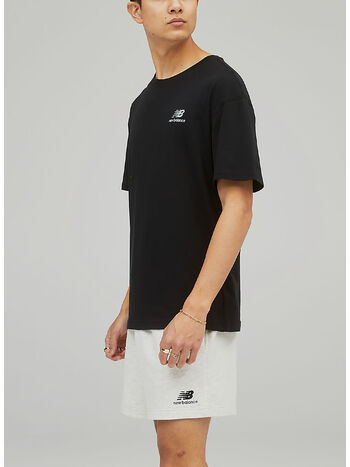 T-SHIRT UNI-SSENTIALS COTTON TEE, BK BLACK, small