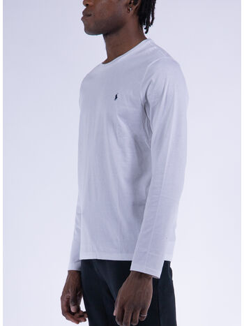 CAMICIA DA NOTTE IN JERSEY DI COTONE, WHITE, small