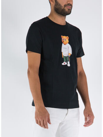 T-SHIRT CON STAMPA, BLACK, small