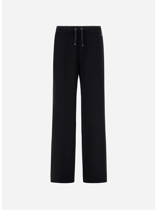 PANTALONE IN TESSUTO, 9300 NERO, large