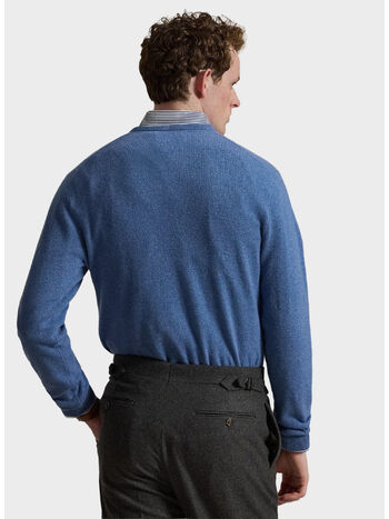 MAGLIONE GIROCOLLO, BLUE BORAGE HEATHER, small