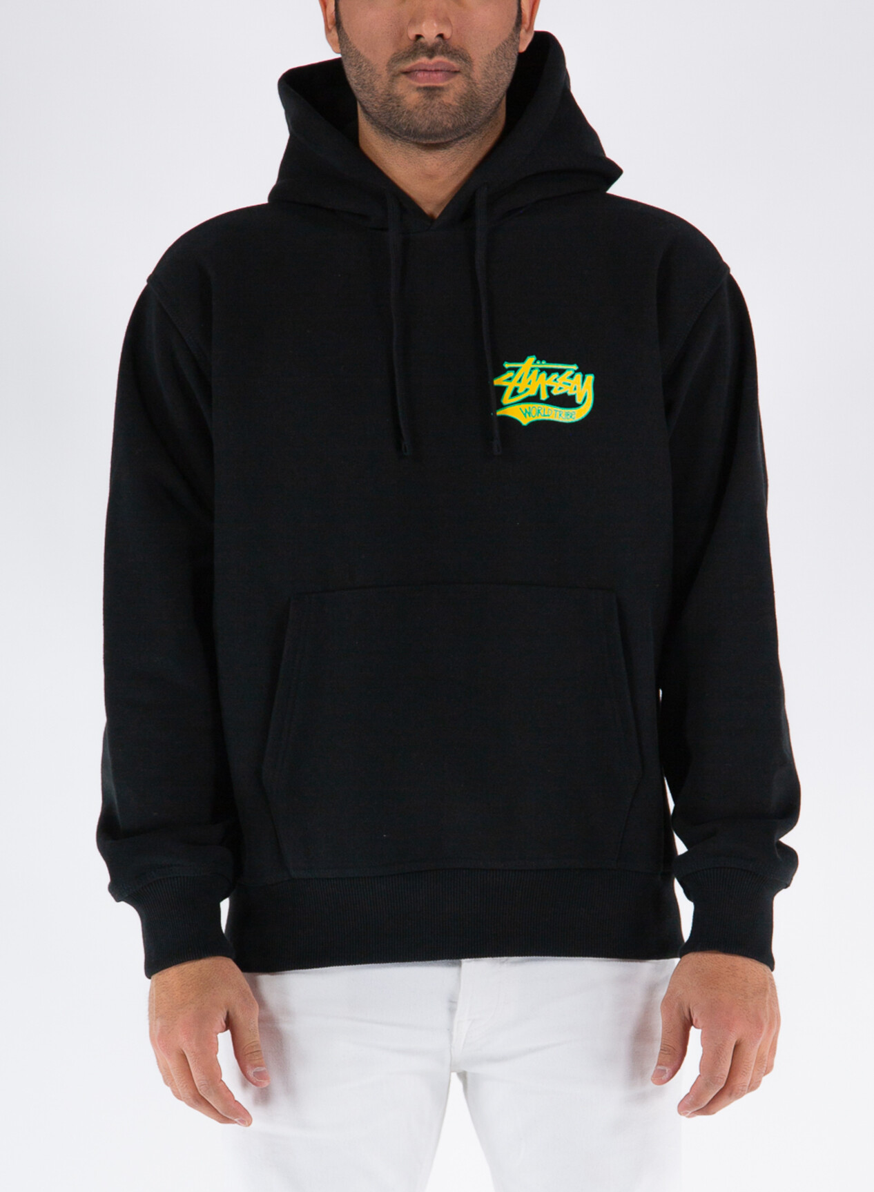 STUSSY FELPA CON CAPPUCCIO SLUGGER HOOD Giallo, Nero, Lime, Fluo Uomo |  Selecteur