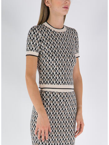 MAGLIA DISEGNO ROMBI, 685 NEROBURRO, small