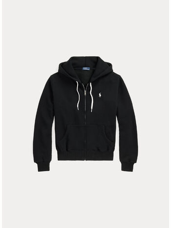 FELPA HOODIE FULL ZIP, POLO BLACK, small
