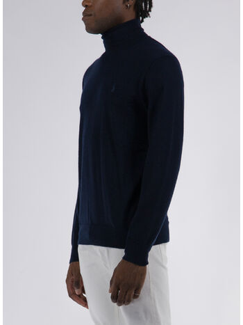 PULLOVER A COLLO ALTO, HUNTER NAVY, small