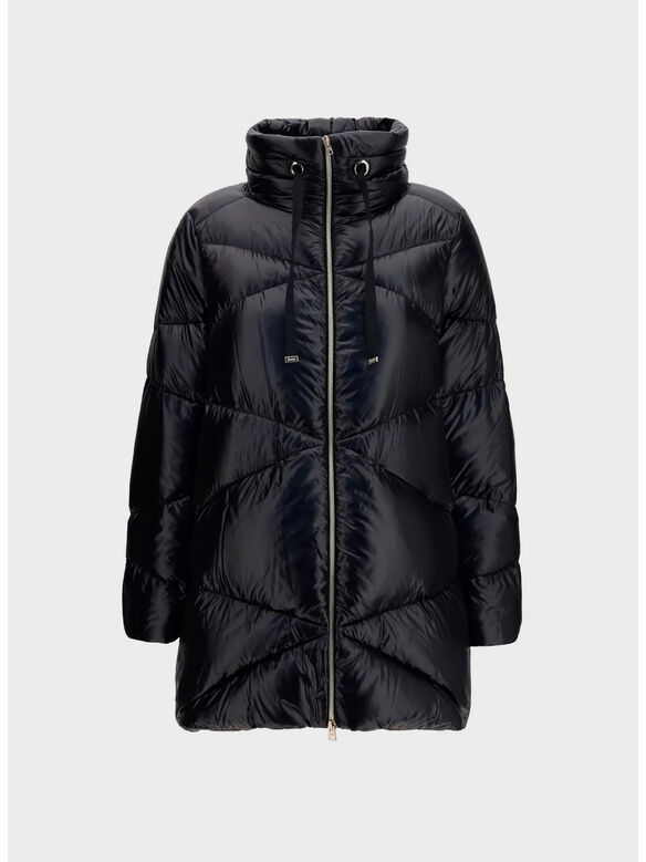 GIUBBOTTO QUILTED DRAWSTRING-HOOD, 9300 NERO, medium