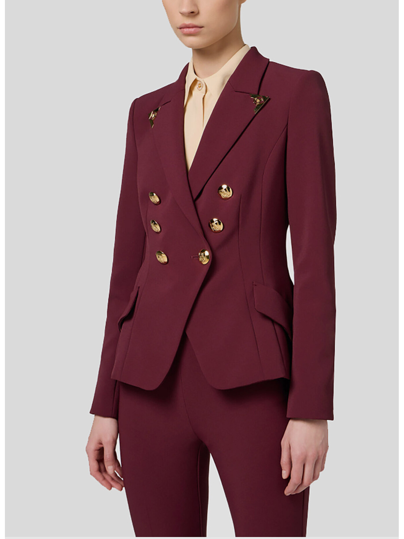 ELISABETTA FRANCHI GIACCA DOPPIOPETTO CON PUNTALI | a491012 ELISABETTA FRANCHI GIACCA DOPPIOPETTO CON PUNTALI | a491012