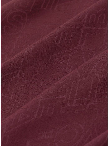 PASHMINA IN JACQUARD CON LETTERING ALL-OVER, CG3 ROUGE NOIR, small