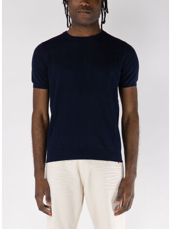 T-SHIRT GIROCOLLO A MANICHE CORTE, , small