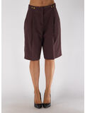 SHORT IN CRÊPE CON ACCESSORIO GIOIELLO, EA4 MERLOT, thumb