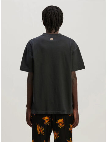 T-SHIRT BURNING MONOGRAM, 1076 BLACK GOLD, small